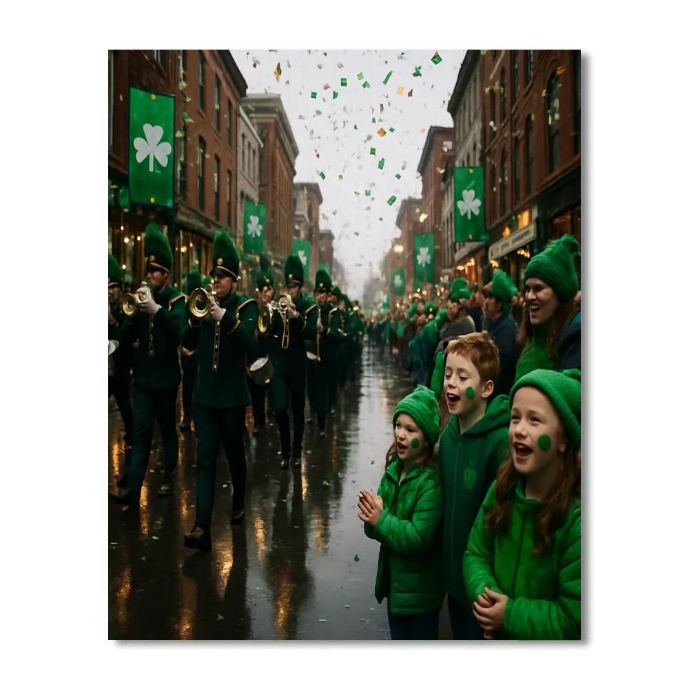 St. Patrick Parade Emerald Streets painting number kit