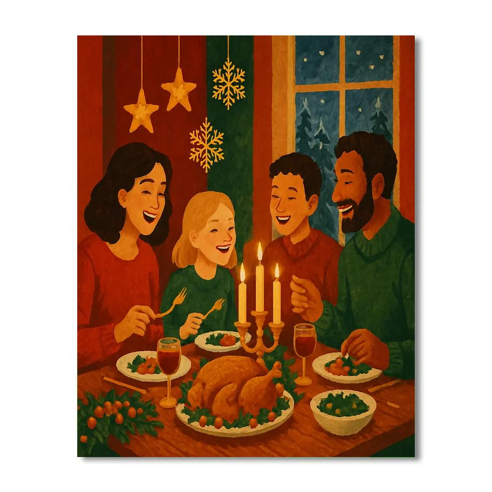 Snowflake Starlight Feast DIY paint by numbers