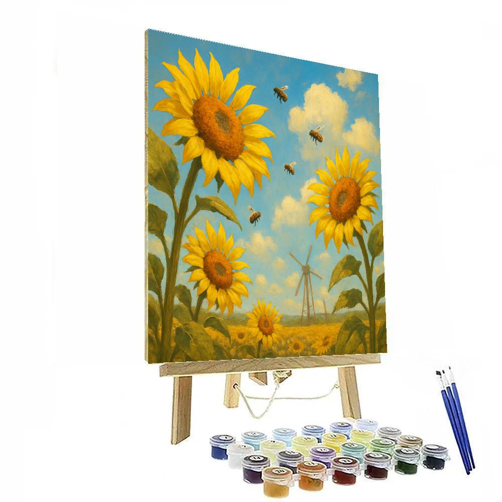 Sunflower Golden Chorus DIY paint by numbers