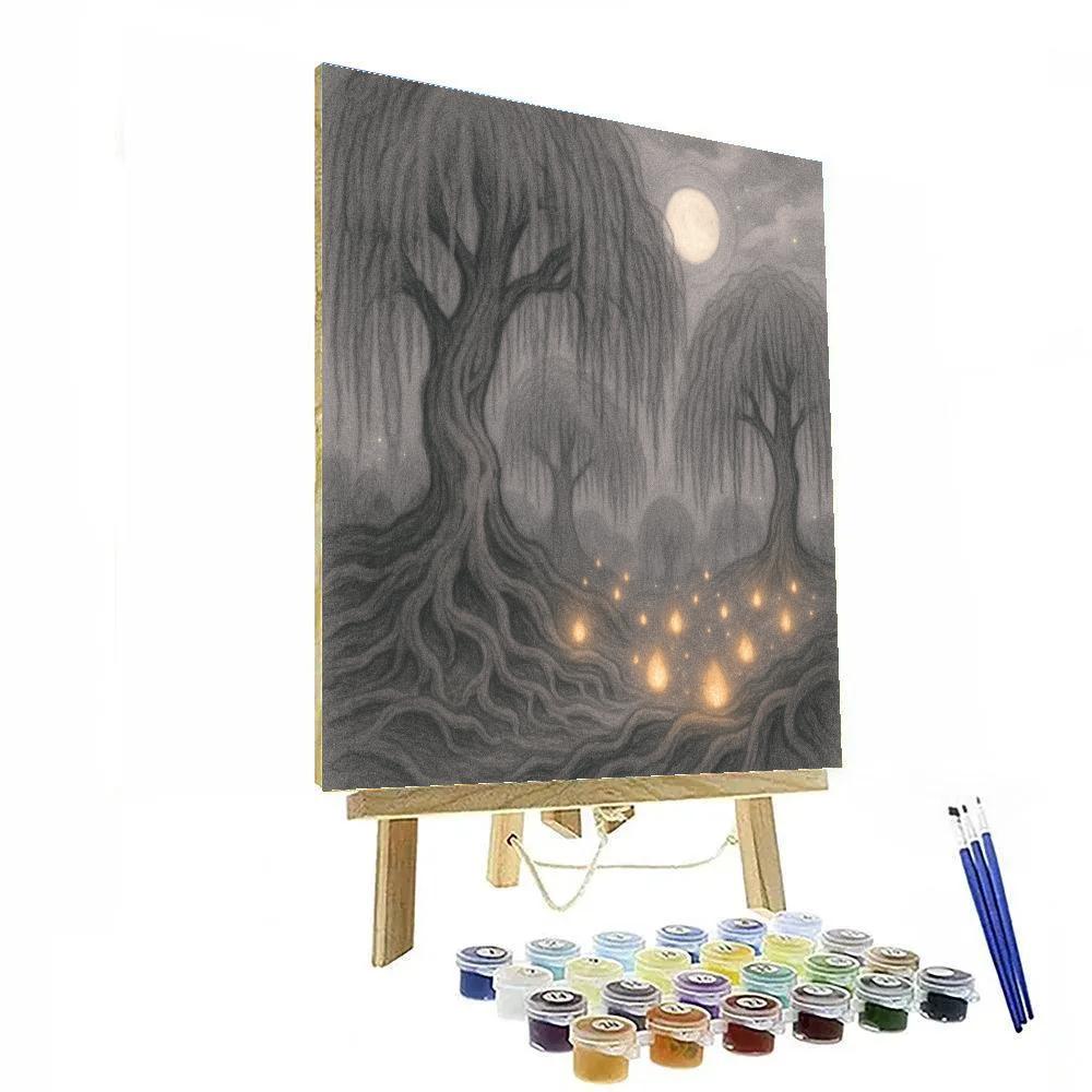 Willow Wight Lantern Garden paint by number