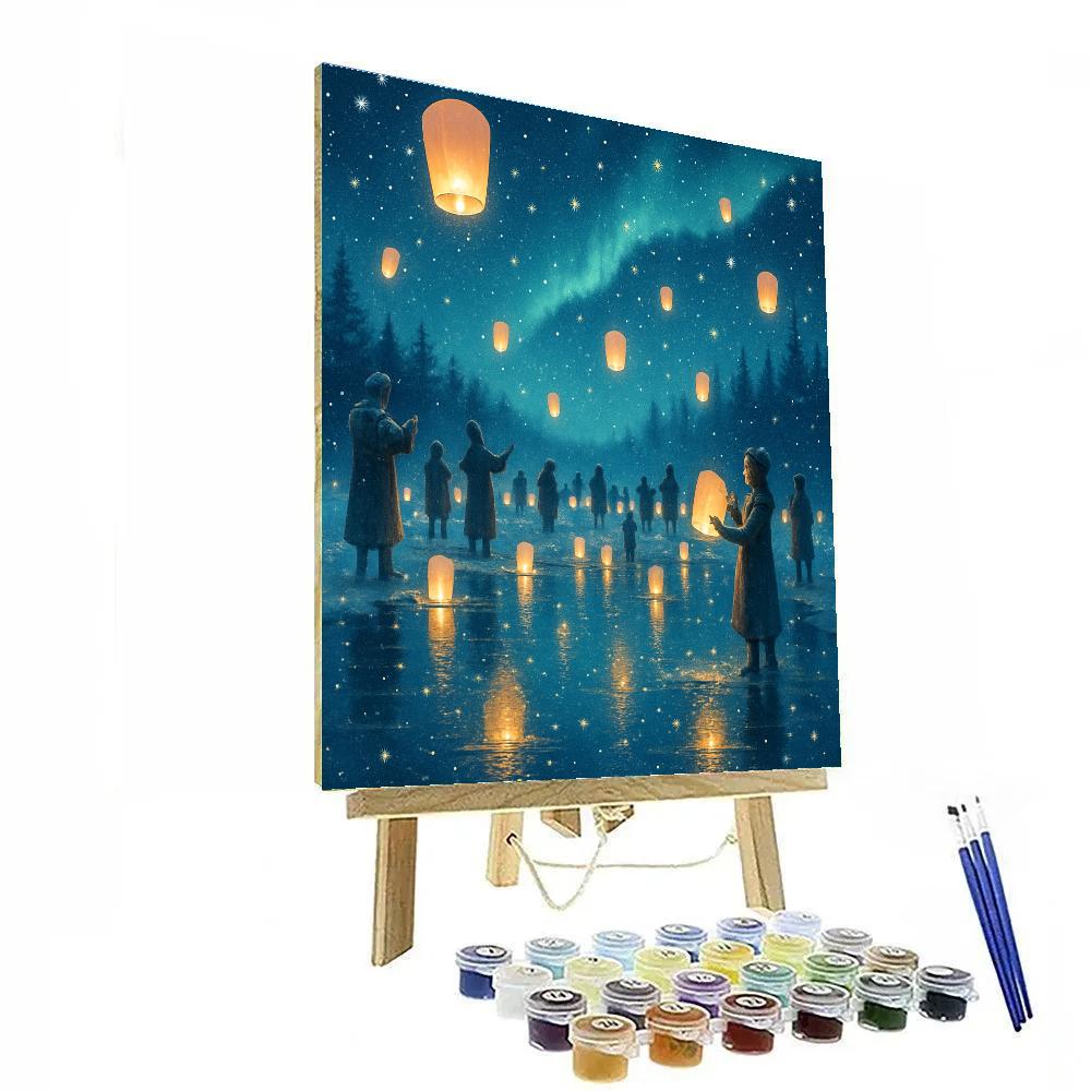 Polar Night Lantern Festival paint by number