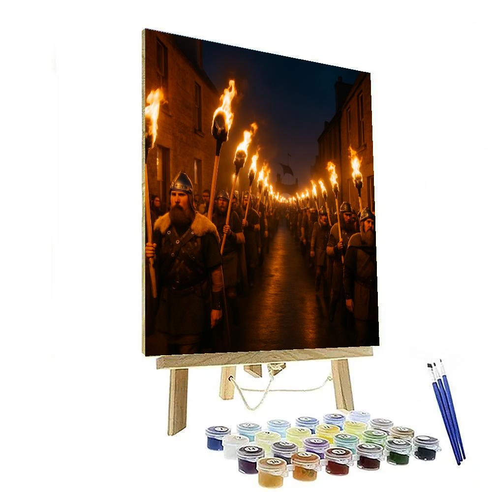 Up Helly Aa Torch Procession painting number kit
