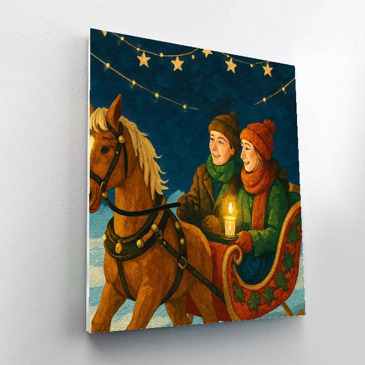 Starry Sleigh Ride Paint by numbers art