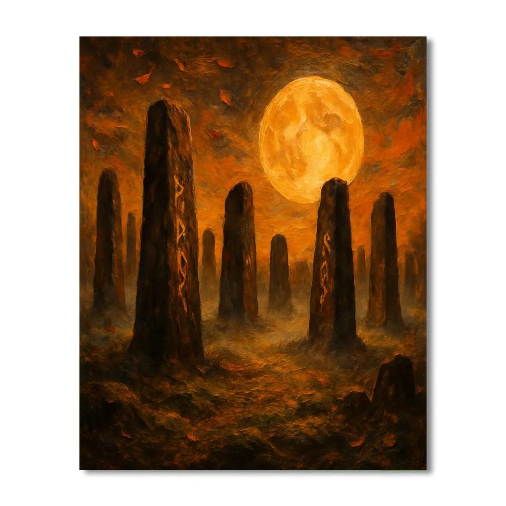Stone Circle Harvest Moon paint by numbers