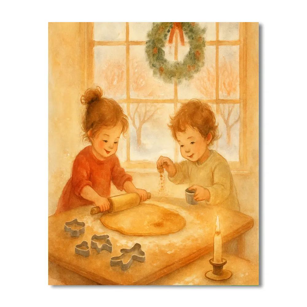 Baking Day At Grandmas Kitchen paint by numbers
