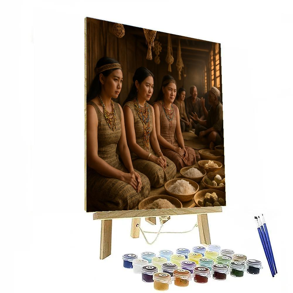 Gawai Harvest Feast Longhouse paint by number