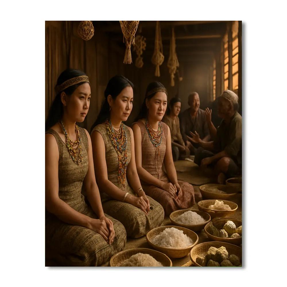 Gawai Harvest Feast Longhouse paint by number