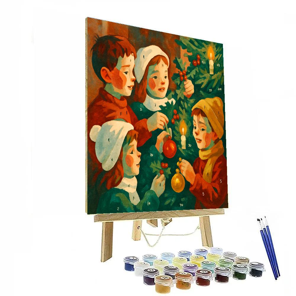 Ornaments And Holly Dance Painting by numbers kit