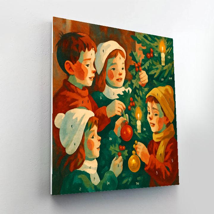 Ornaments And Holly Dance Painting by numbers kit