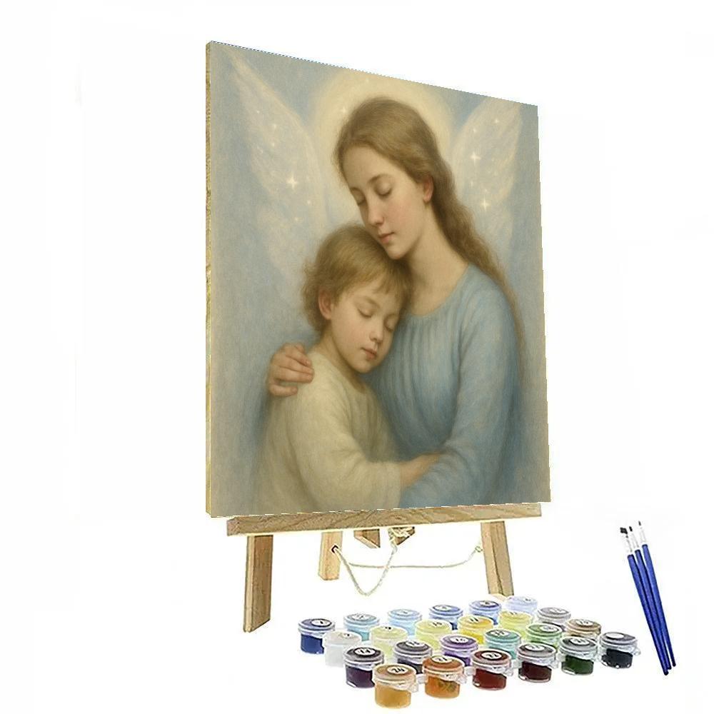 Mother Protective Wings Over Child Paint by numbers kits