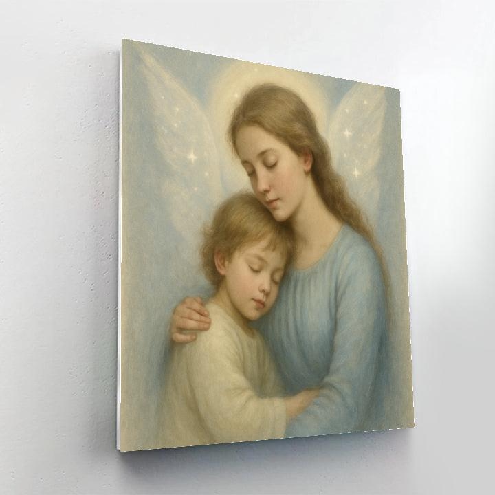 Mother Protective Wings Over Child Paint by numbers kits