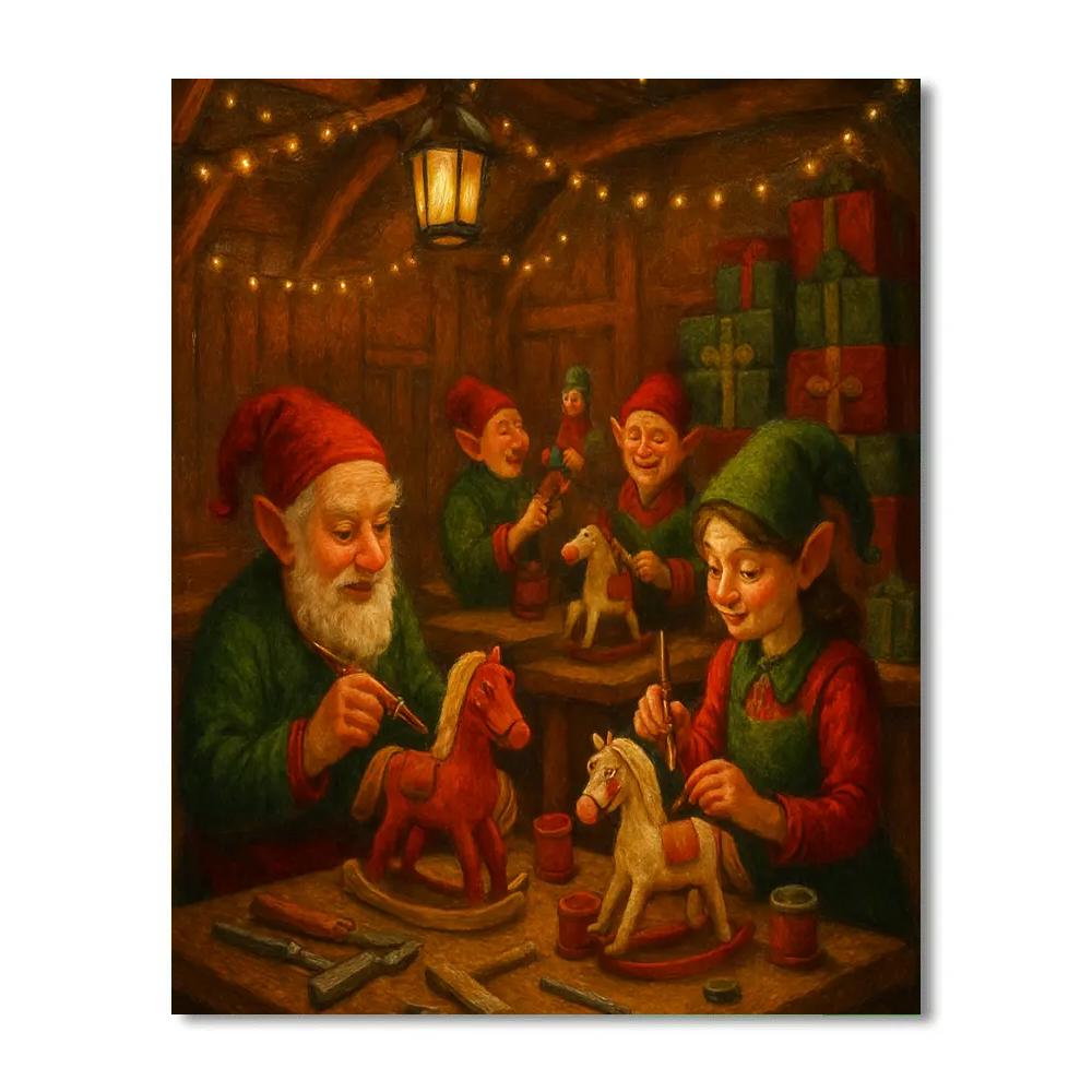 Elves Workshop Twilight Shift painting number kit