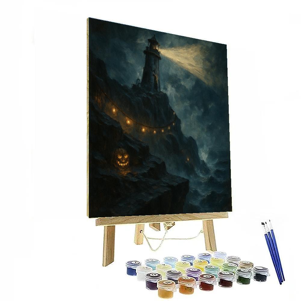 Crumbling Lantern Lighthouse painting number kit