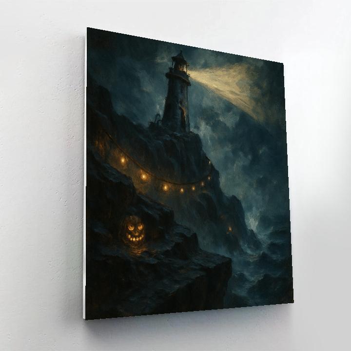 Crumbling Lantern Lighthouse painting number kit