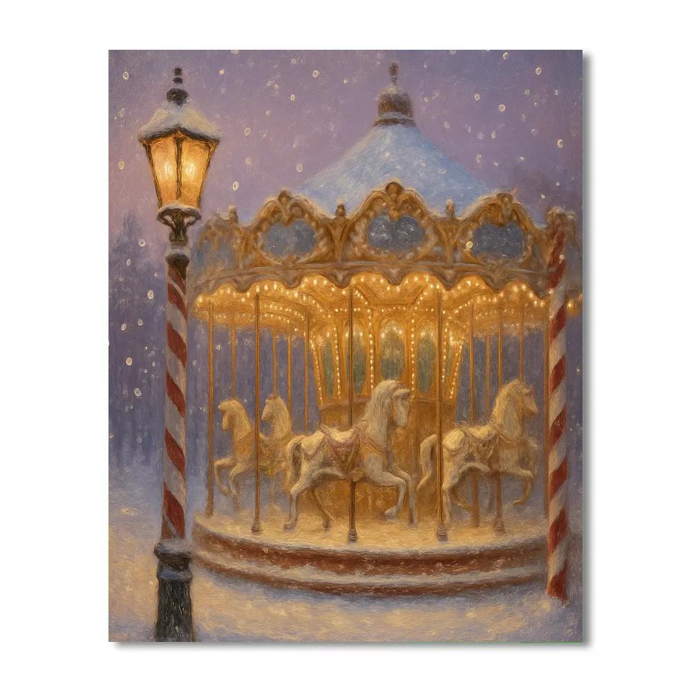 Frozen Carousel Reverie Painting by numbers kit