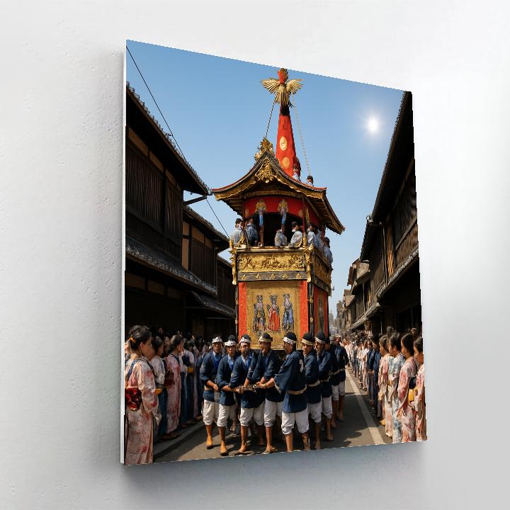 Traditional Gion Matsuri Yamahoko Float Number painting