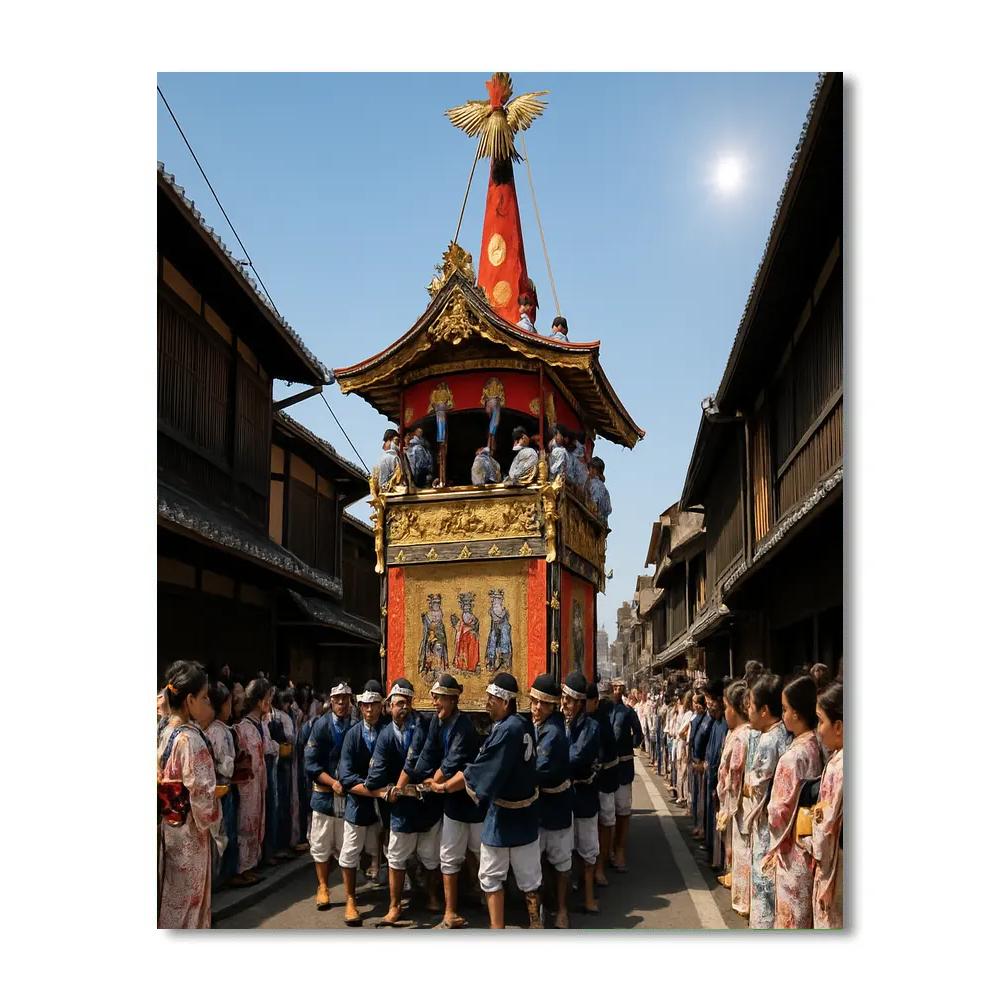 Traditional Gion Matsuri Yamahoko Float Number painting