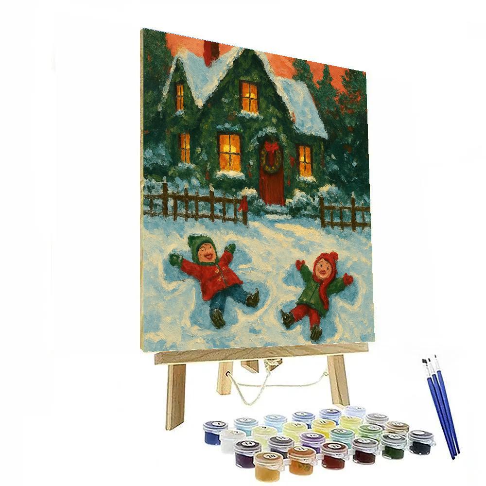 Ivy Cottage Snowbound Afternoon paint by color