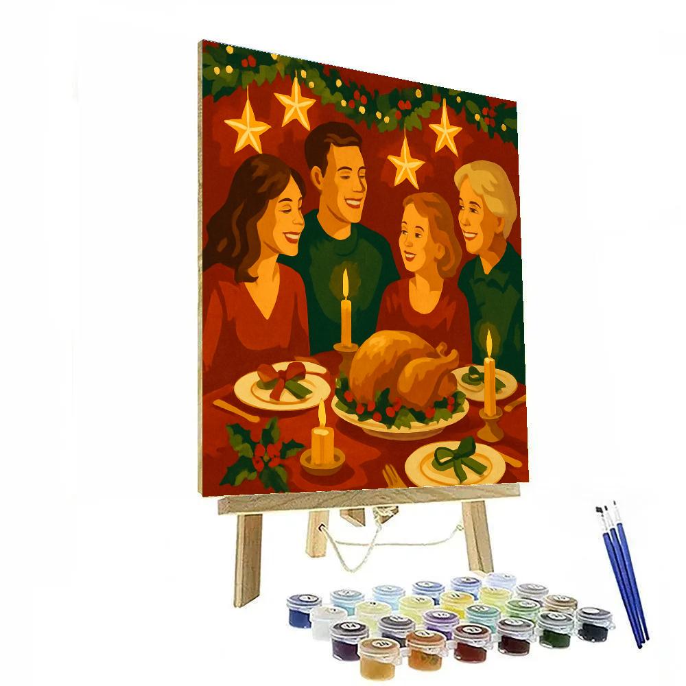 Gilded Star Feast Paint by numbers art