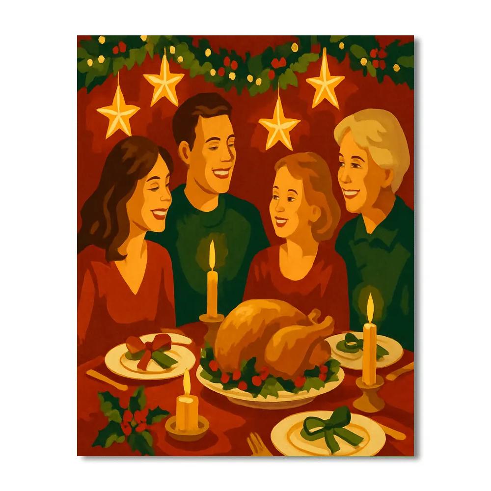Gilded Star Feast Paint by numbers art