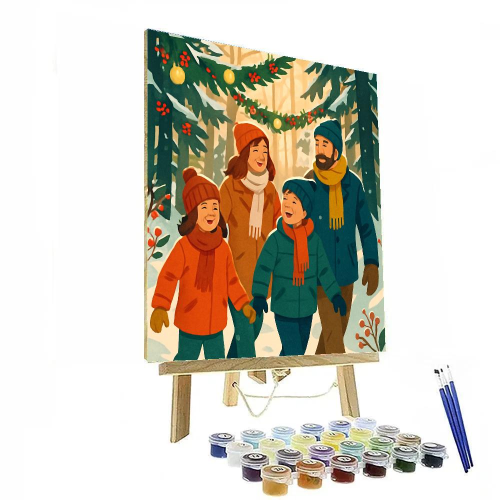 Midwinter Garland Walk Number painting