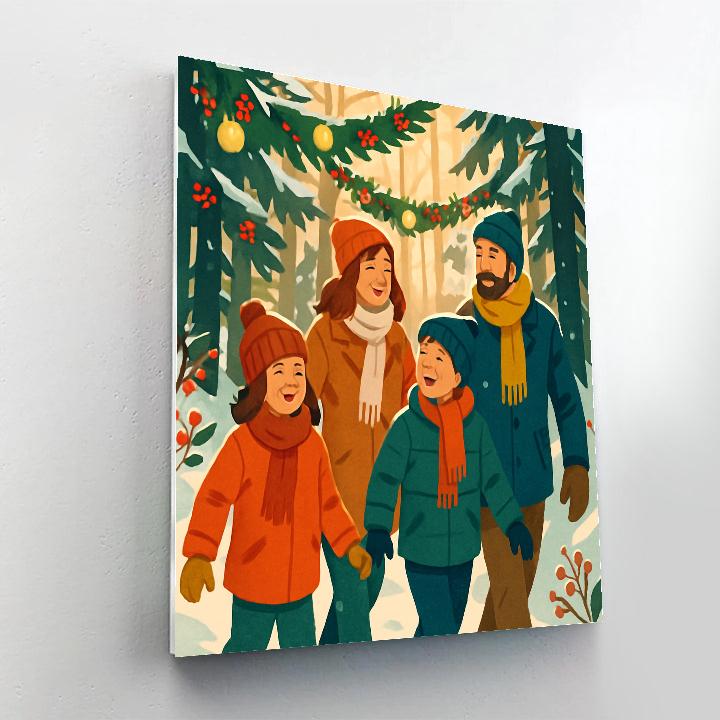 Midwinter Garland Walk Number painting