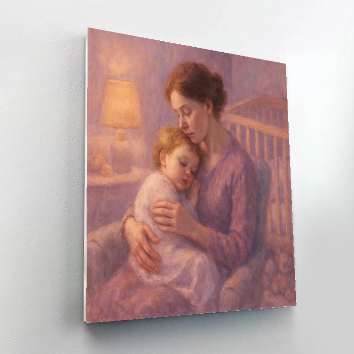 Evening Lullaby Embrace painting number kit