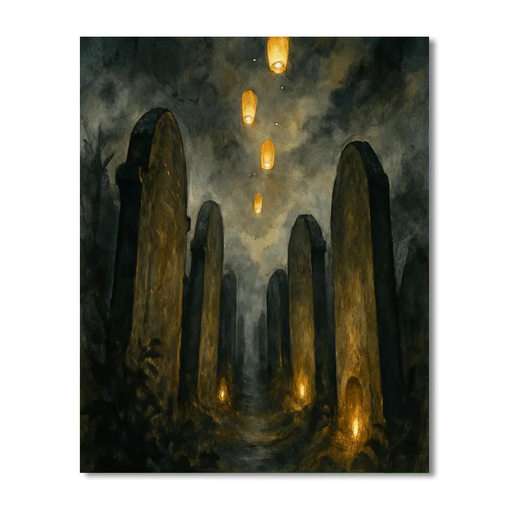 Lantern-Flecked Grave Road paint by color
