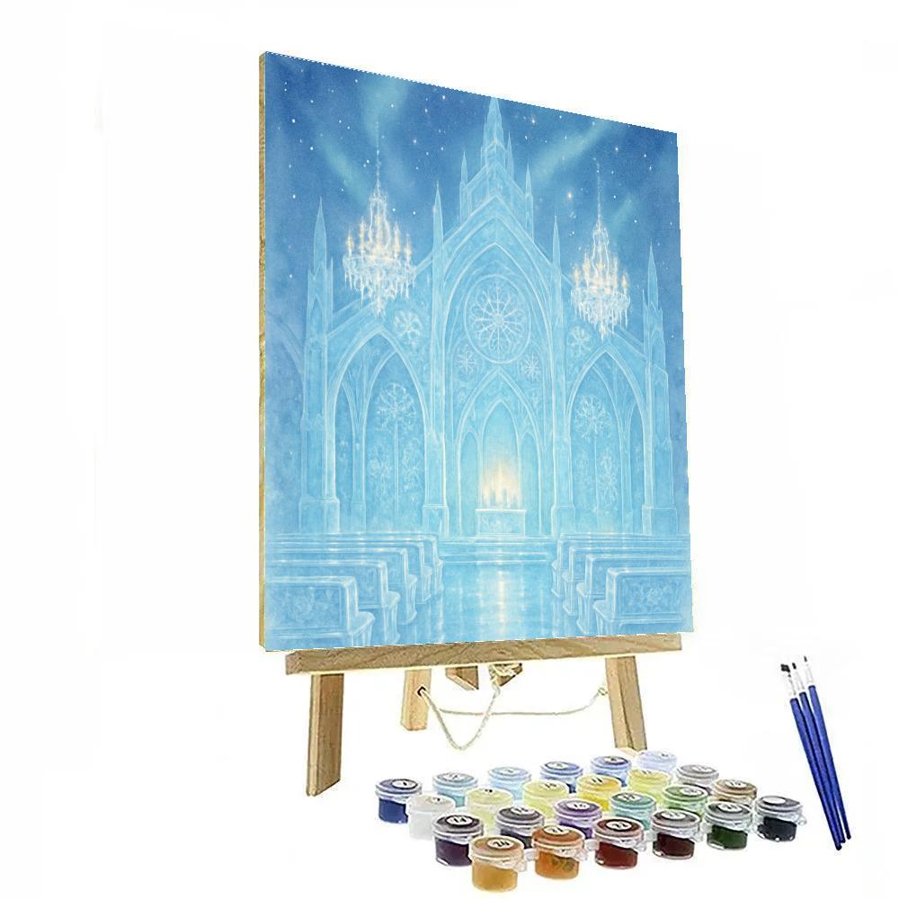 Starlit Ice Cathedral paint by numbers