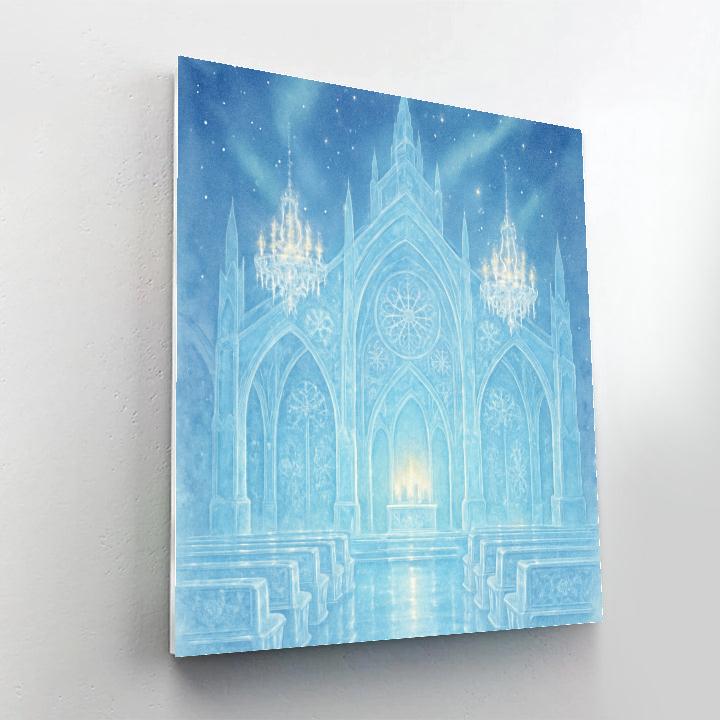 Starlit Ice Cathedral paint by numbers