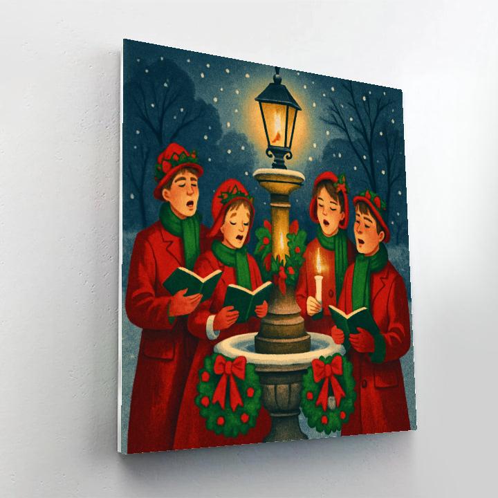 Candle Glow Carol Delight paint by color
