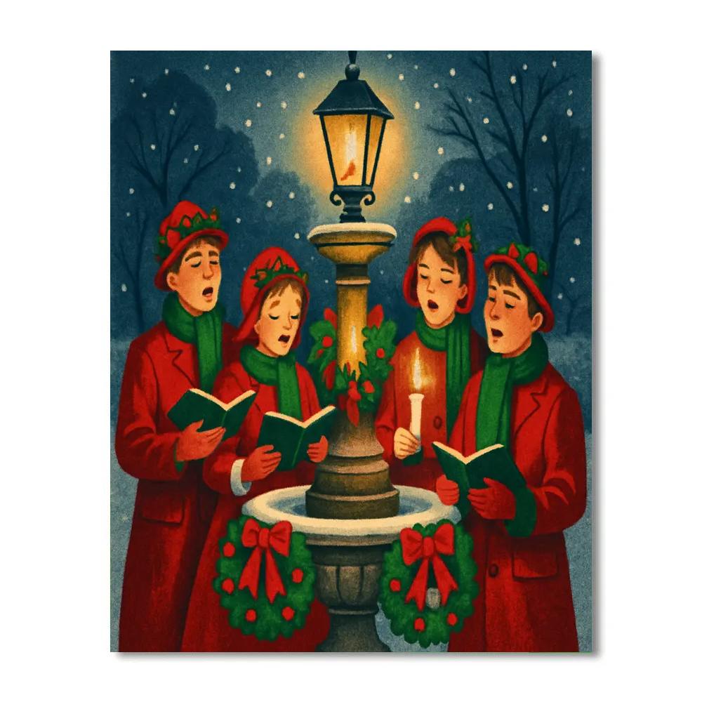 Candle Glow Carol Delight paint by color