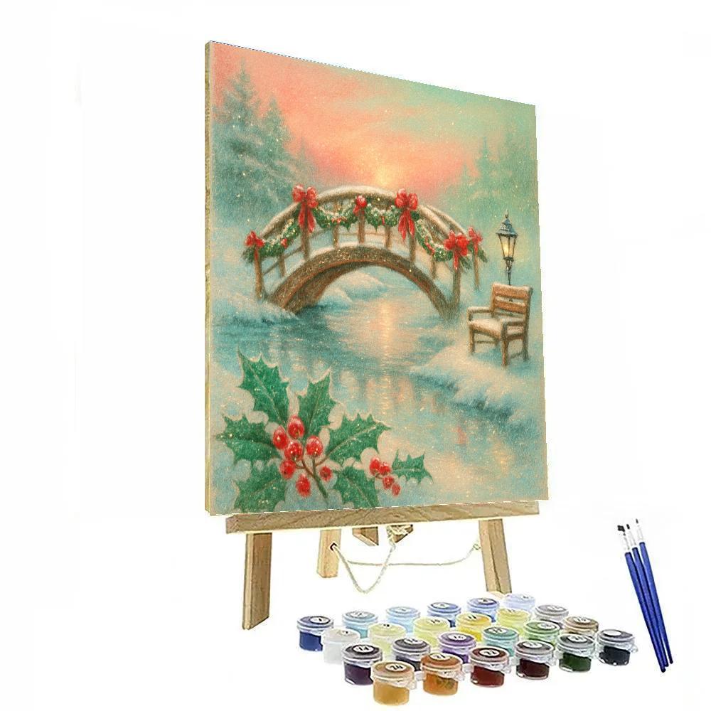 Holly Bough Bridge Crossing paint by color