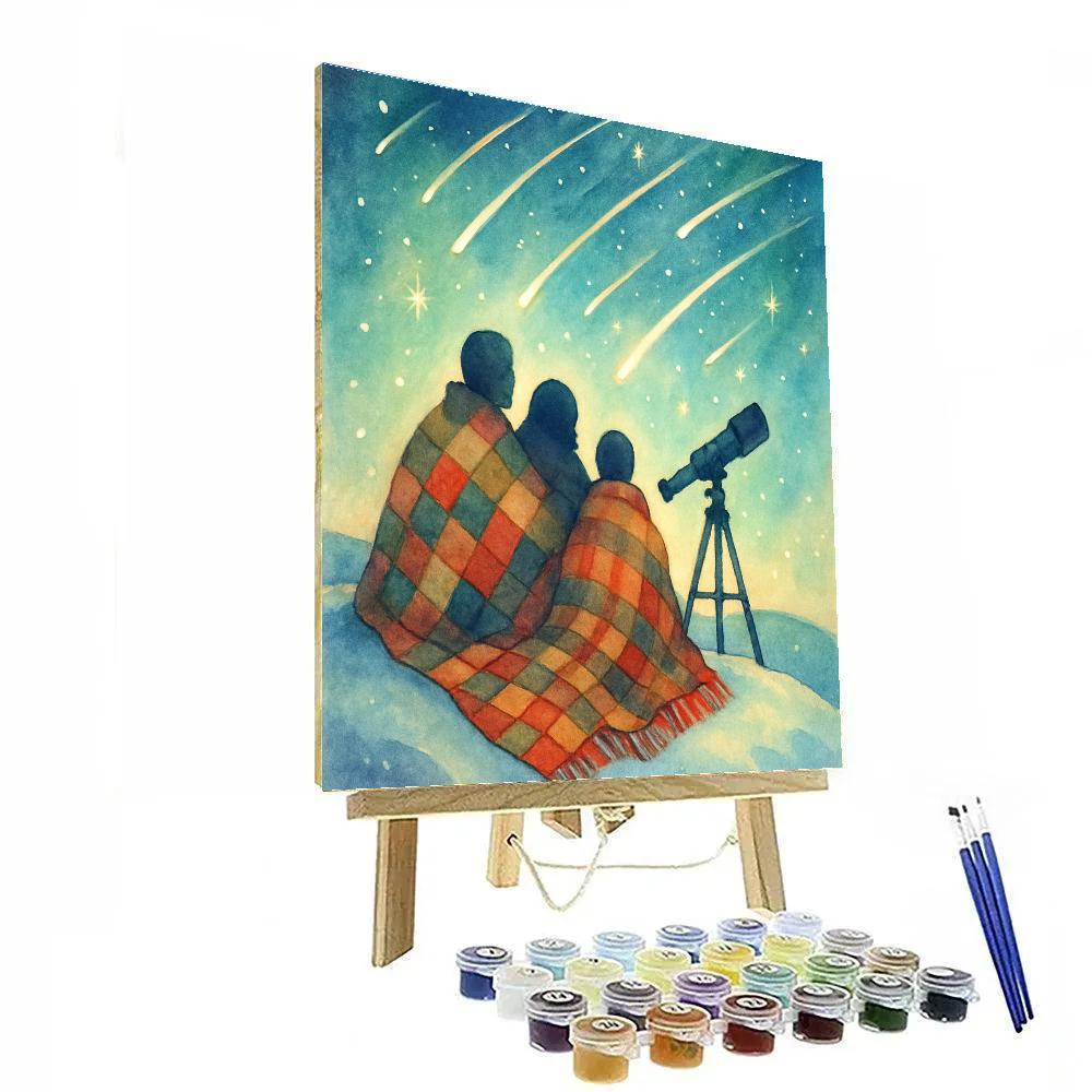 Midwinter Stargazers On Hilltop paint by number