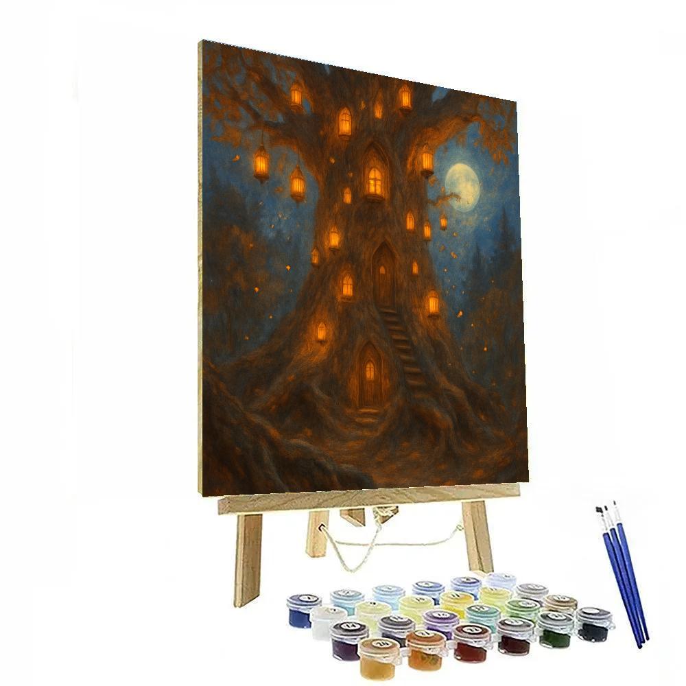 Elder Oak Lantern Keep Numbered painting kits