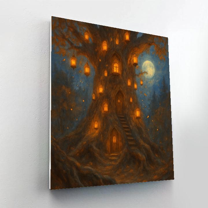 Elder Oak Lantern Keep Numbered painting kits