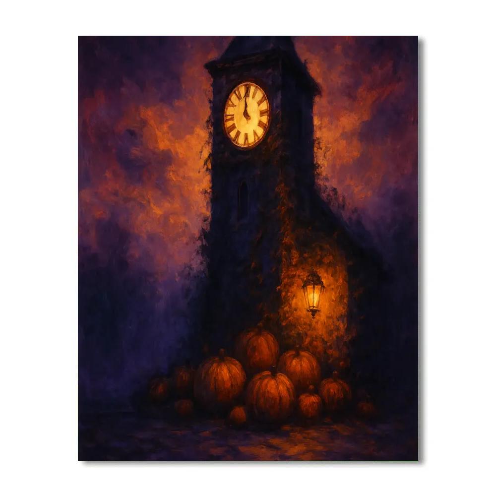 Broken Clocktower Harvest Number painting
