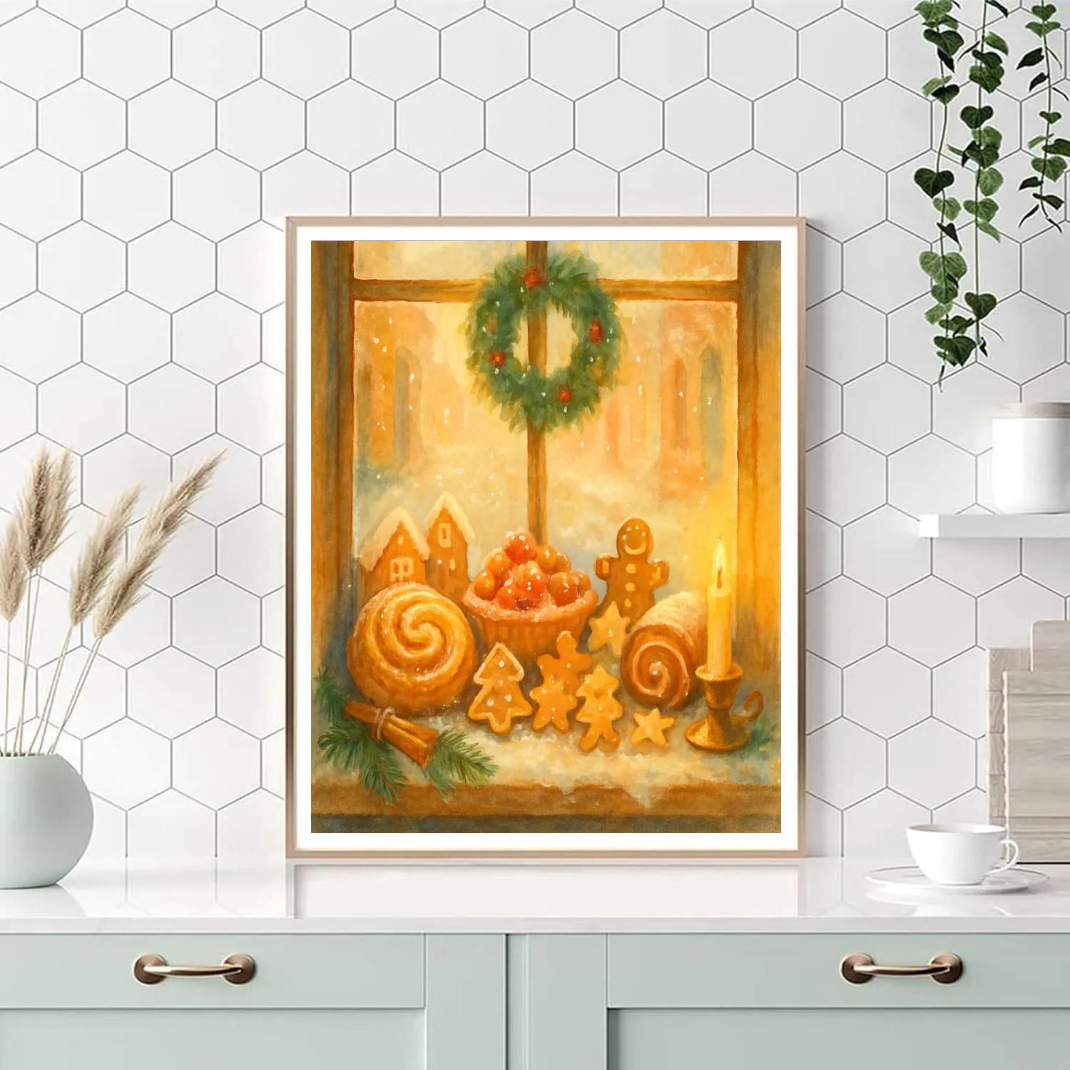 Snowy Bakery Window Glow paint by color