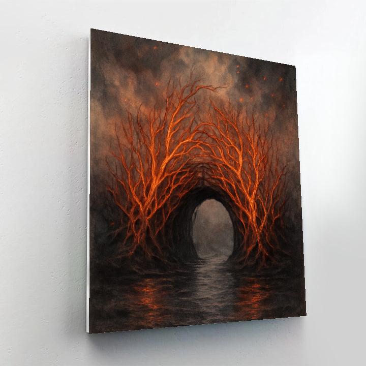 Hollow Bridge Of Ember Willows Paint by numbers kits