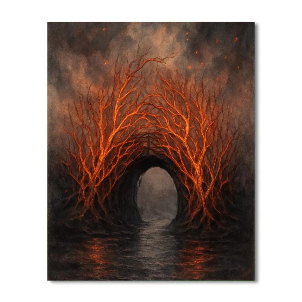 Hollow Bridge Of Ember Willows Paint by numbers kits