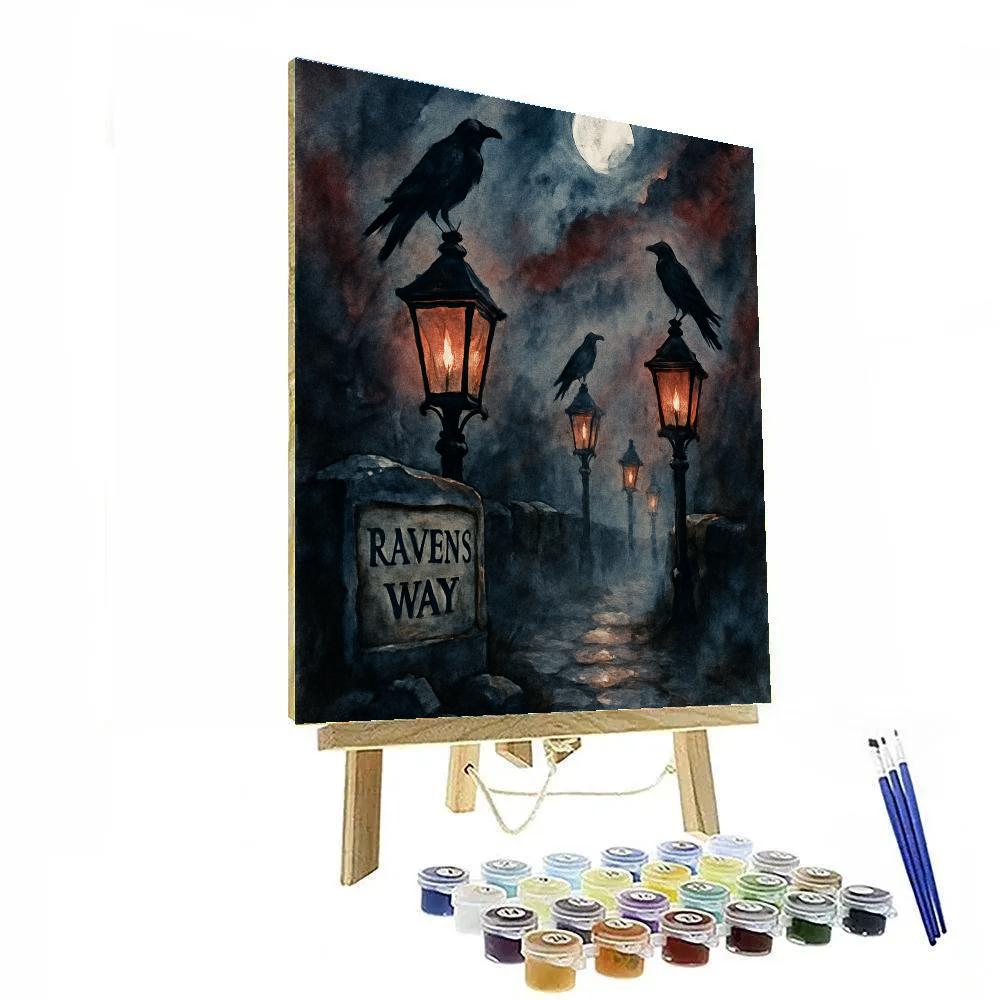 Lanterns At Ravens Way Painting by numbers kit