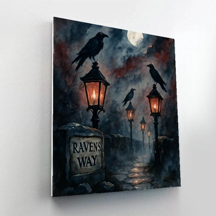 Lanterns At Ravens Way Painting by numbers kit