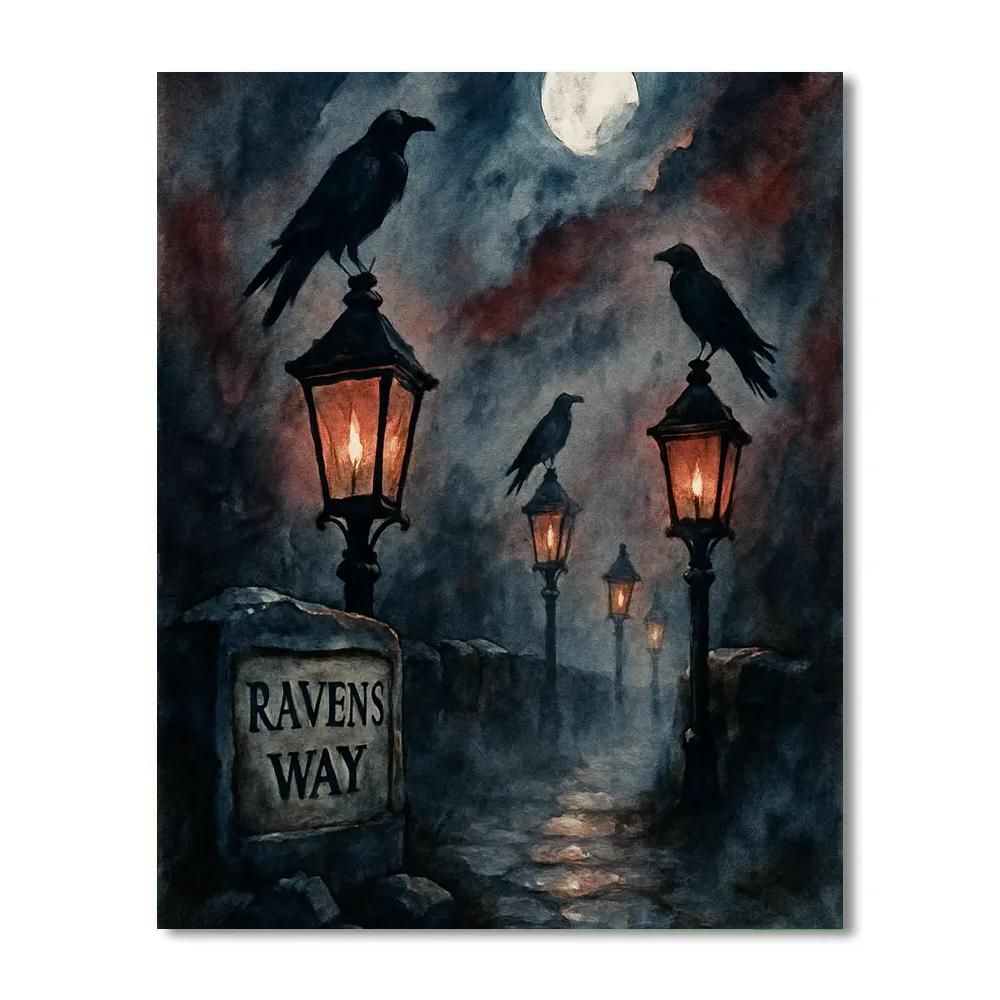 Lanterns At Ravens Way Painting by numbers kit