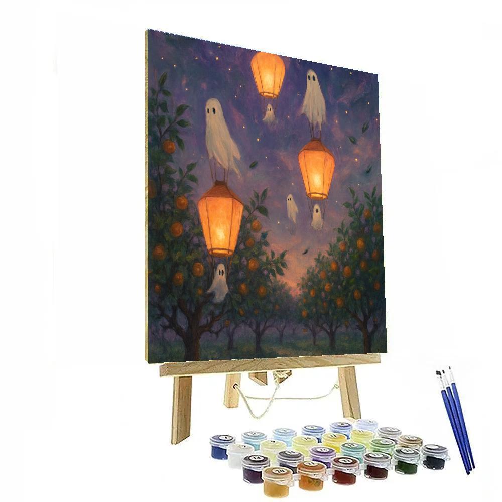 Nocturne Orchard Lanternlift Numbered painting kits