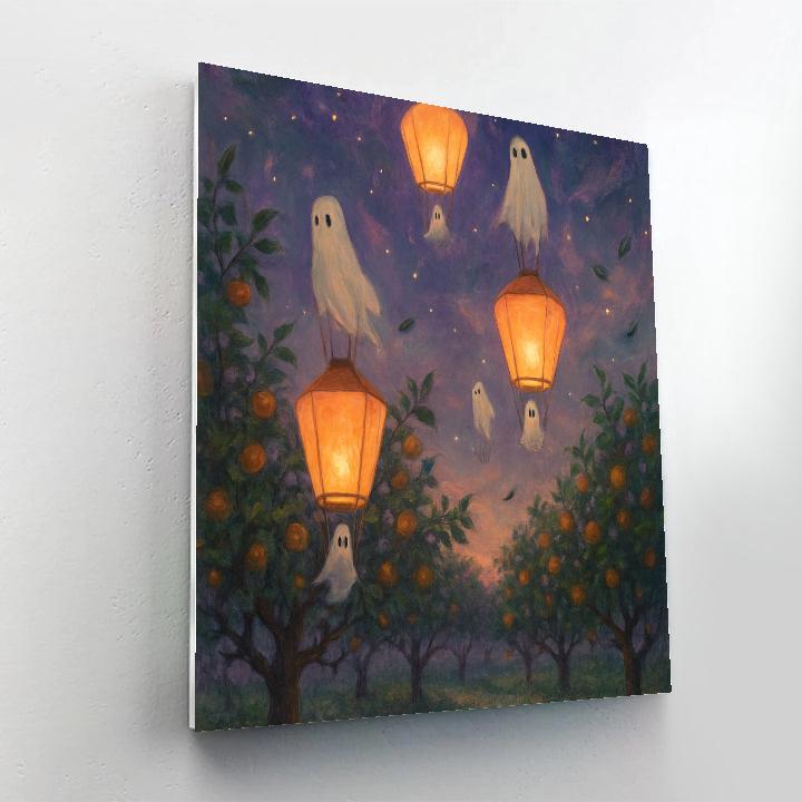 Nocturne Orchard Lanternlift Numbered painting kits