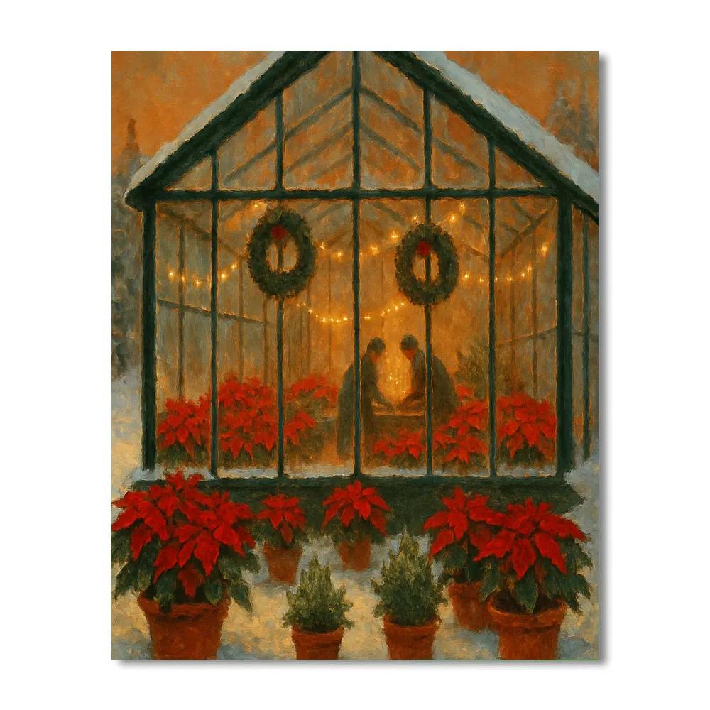 Winter Greenhouse Solstice Number painting