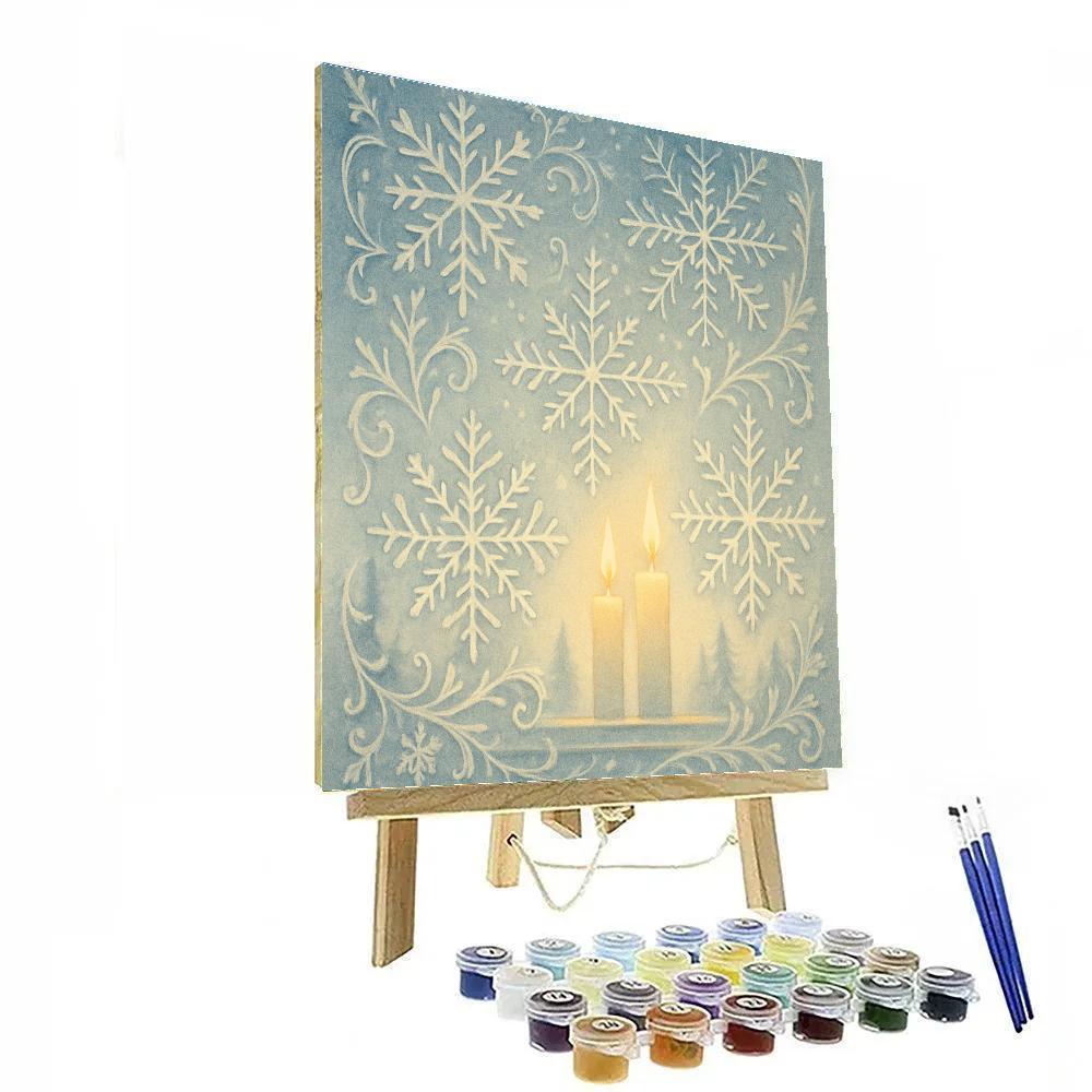 Snowflake Lace Windowpane Numbered painting kits