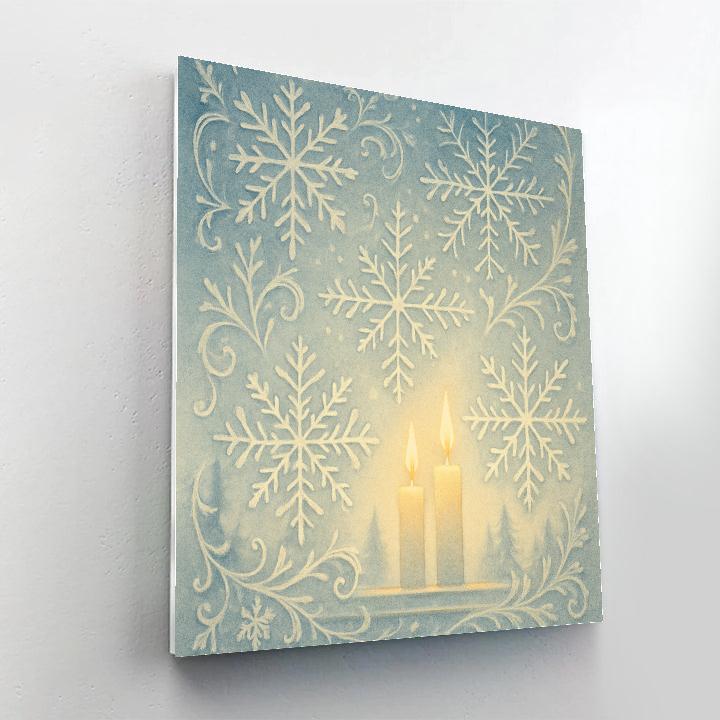 Snowflake Lace Windowpane Numbered painting kits