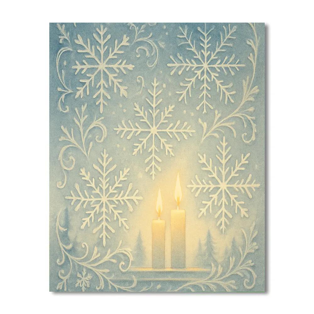 Snowflake Lace Windowpane Numbered painting kits