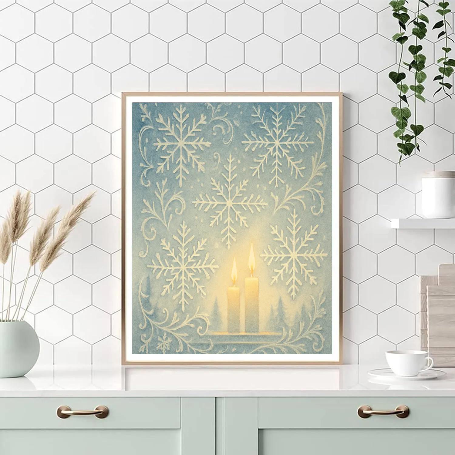 Snowflake Lace Windowpane Numbered painting kits